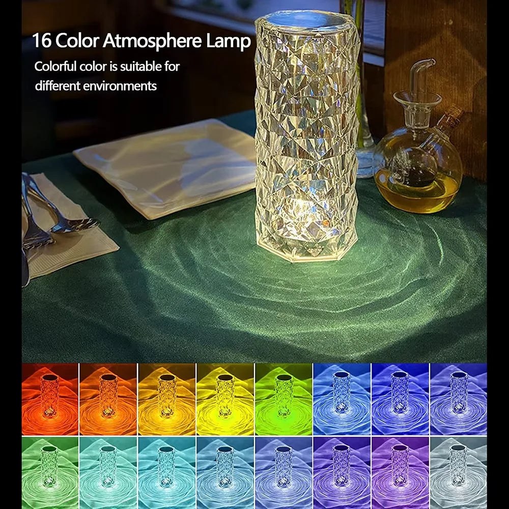Lampa DiamondGlow – Iluminare 3D cu efect de cristal